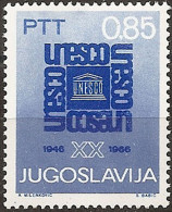 YUGOSLAVIA 1966 20th Anniversary Of U.N.E.S.C.O. MNH - Neufs