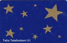 Sweden, 60.049, Julkort: Stjärnhimmel, Gold Stars On Blue Background, Christmas - Schweden