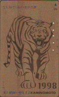 Télécarte  JAPON * ZODIAQUE * TIGRE (672) TIGER * HOROSCOPE * PHONECARD JAPAN * TELEFONKARTE STERNZEICHEN TIJGER - Zodiaque