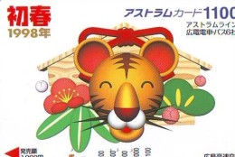 Télécarte  JAPON * ZODIAQUE * TIGRE (677) TIGER * HOROSCOPE * PHONECARD JAPAN * TELEFONKARTE STERNZEICHEN TIJGER - Zodiaque