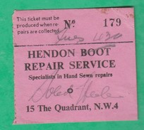 Ticket Couture - London 15 The Quadrant, N.W.4 - Hendon Boot Repair Service - Specialists In Hand Sewn Repairs - Royaume-Uni