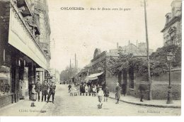 Colombes Rue Saint Denis Vers La Gare Du Chemin De Fer (animation ) - Colombes