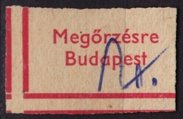 Postal Preservation BUDAPEST - Vignette Label - USED - Hungary Hongrie - 1960´s - Automaatzegels [ATM]