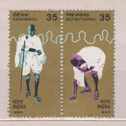 India Mi 841-842 50th Anniversary Of The Dandi March - Mahatma Gandhi 1980 * * - Ungebraucht