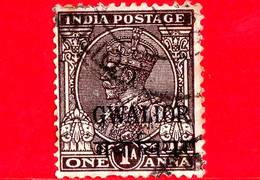 India - GWALIOR - Usato - 1936 - Re George V - Sovrastampato - 1 - Gwalior