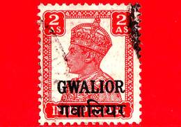 India - GWALIOR - Usato - 1949 - Re George VI - 2 - Gwalior