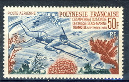 Polynesie Posta Aerea 1965 N.14 F. 50 MNH Cat. € 106 - Neufs