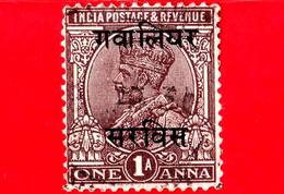 India - GWALIOR - Usato - 1927 - Servizio - Re George V (overprint) - 1 - Gwalior