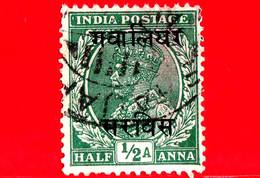 India - GWALIOR - Usato - 1934 - Re George V (overprint) - ½ Half - Gwalior