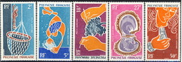 Polynesie Posta Aerea 1970 Serie N. 34-38 MNH Cat. € 41.90 - Neufs