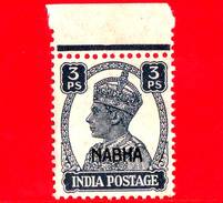 India - NABHA - Nuovo - MNH - 1938 - Servizio - Re George VI - 3 - Nabha