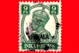 India - PATIALA - Usato - 1942 - Re George VI - 9 - Patiala