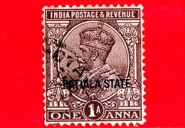 India - PATIALA State - Usato - 1928 - Re George V - 1 - Patiala