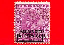 India - PATIALA State - Usato - 1939 - Servizio -  Re George V - Sovrastampato - 1 Su 1'3 - Patiala