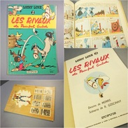 * ALBUM TOTAL LUCKY LUKE LES RIVAUX DE PAINFUL GULCH 1969 + Morris Goscinny BD Bande Dessinée Essence Publicité Pétrole - Lucky Luke