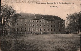 ! Alte Ansichtskarte Aus Osnabrück, Kaserne Des II Bat. Infanterie Regiment Nr. 78, Militaria - Kazerne