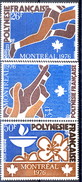 Polynesie Posta Aerea 1976 Serie N. 110-112 MNH Cat. € 26.50 - Neufs