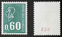 N° 1815b 60c Vert Gravé BEQUET Neuf N** N° Rouge TB Cote 25€ - Roulettes