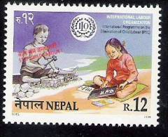 NEPAL, 1999, ILO, Campaign Against Child Labour. 1v Complete Set, MNH(**), - IAO
