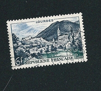 N° 976  LOURDES     France 1954 Oblitéré {montagne Brune / Jaune } - Gebraucht