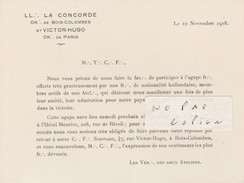 FRANC-MACONNERIE- PARIS/BOIS-COLOMBES - Agape Pour L'Hôtel Meurice à Paris ( Format 14 Cm X 10,5 Cm ) - Collezioni
