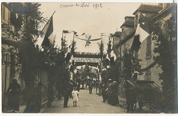 Léré Carte Photo Comice 1912 Arc De Triomphe Aviation Aigle De Paix - Lere