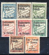 Oceania Tasse 1926-27 Serietta N. 1-8 MH Cat. € 22 - Impuestos