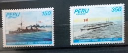 PEROU Bateaux, Ship, Bateaux Militaires, Complet 2 Valeurs ** MNH - Ships