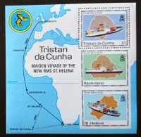 TRISTAN DA CUNHA Bateaux, Ship, Paquebot, Maiden Voyage. Yvert BF 22 ** MNH - Ships