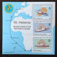 TRISTAN DA CUNHA Bateaux, Ship, Paquebot, Maiden Voyage.(2)  Yvert BF 9 ** MNH - Ships