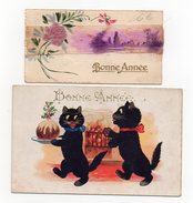 192-1) 2 Cartes De Voeux - New Year