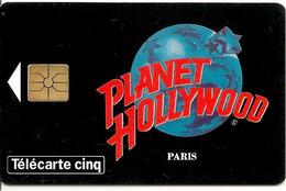 CARTE°-PRIVEE-5U-08/95-GN 172-GEM-PLANET HOLLYWOOD-UTILISE-TBE LUXE-RARE - 5 Eenheden