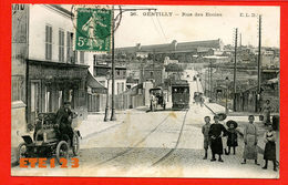 Gentilly - Rue Des écoles - Automobile - Voitures - Attelage - Tramway - Enfants - 94 Val De Marne - Gentilly