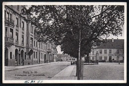 9357 - Alte Ansichtskarte - Burg - Paradeplatz Jakobistraße - Gel 1933 - Burg