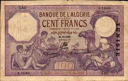 TUNISIE100 FRANCS Du 28-10-1938  Pick 10c - Tunisia