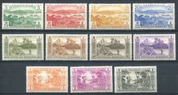 186 NOUVELLES HEBRIDES 1957 - Yvert 175/85 - Port Villa, Peche, Noix De Coco - Neuf ** (MNH) Sans Charniere - Ungebraucht