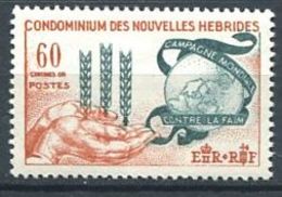 186 NOUVELLES HEBRIDES 1963 - Yvert 197 - Contre La Faim, Main - Neuf ** (MNH) Sans Charniere - Ungebraucht