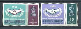 186 NOUVELLES HEBRIDES 1965 - Yvert 223/24 - Poignee De Main - Neuf ** (MNH) Sans Charniere - Neufs