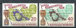 186 NOUVELLES HEBRIDES 1966 - Yvert 235/36 - Coupe Du Monde De Football - Neuf ** (MNH) Sans Charniere - Nuevos
