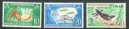 186 NOUVELLES HEBRIDES 1968 - Yvert 273/74 - Cacao Poisson Oiseau - Neuf ** (MNH) Sans Charniere - Neufs