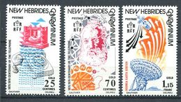 186 NEW HEBRIDES 1976 - Yvert 429/31 - Telephone Graham Bell Satellite - Neuf ** (MNH) Sans Charniere - Ungebraucht