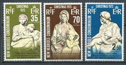 186 NEW HEBRIDES 1975 - Yvert 421/23 - Noel 75 Sculpture Madone - Neuf ** (MNH) Sans Charniere - Unused Stamps