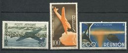 186 REUNION 1947 - Yvert A 42/44 - Avion - Neuf ** (MNH) Sans Trace De Charniere - Aéreo