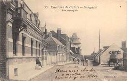 62. SANGATTE.  RUE PRINCIPALE.  GROS PLAN.  CHEVAUX. - Sangatte