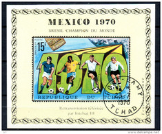 TCHAD   BF Oblitere   NON DENTELE  Cup  1970  Fussball  Soccer  Football Satellite - 1970 – Mexico