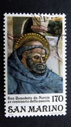 San Marino 1205 Oo/ESST, 1500. Geburtstag Des Hl. Benedikt Von Nursia - Used Stamps