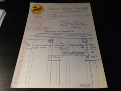 SHELL Belgian Benzine Company - Facture Du 31/03/1927 - Auto's