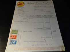 SHELL Belgian Benzine Company - Facture Du 31/07/1928 - Auto's