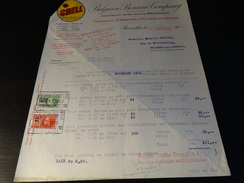 SHELL Belgian Benzine Company - Facture Du 12/12/1929 - Auto's