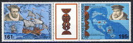 Polynesie 1995 N. 484A Trittico Con Vignetta Centrale  MNH Cat. 10 - Neufs